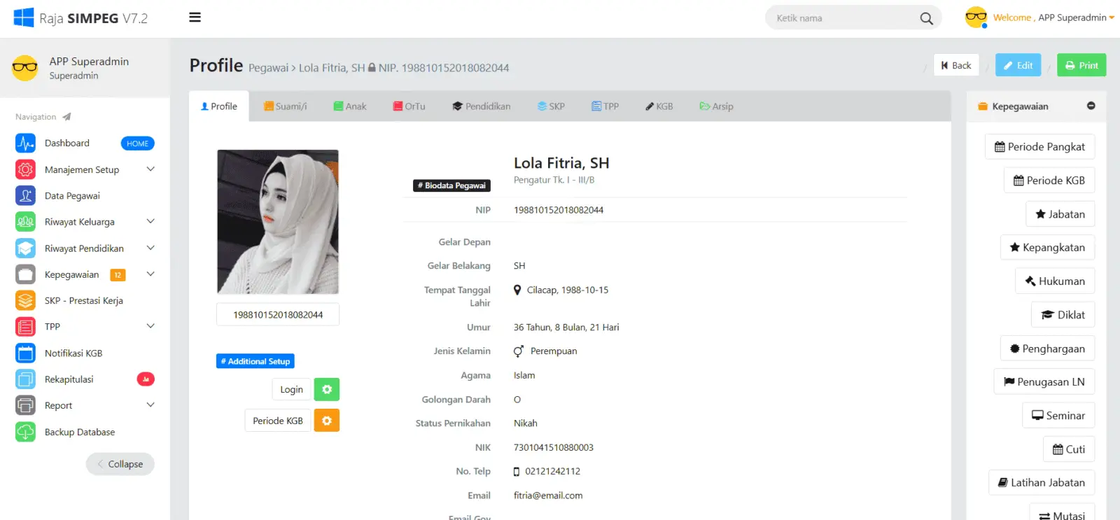 aplikasi simpeg berbasis web